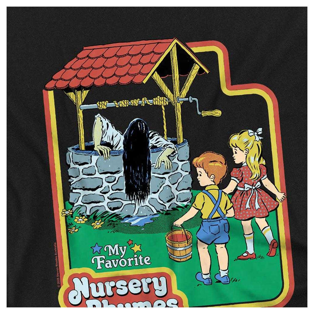 Black - Side - Steven Rhodes Childrens-Kids Nursery Rhymes T-Shirt