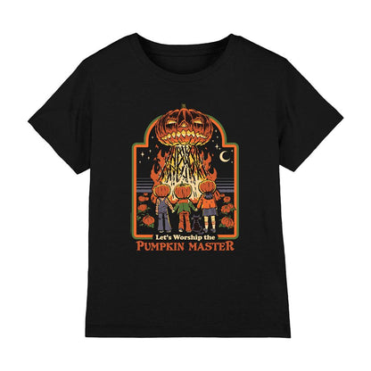 Black - Front - Steven Rhodes Childrens-Kids Pumpkin Master T-Shirt