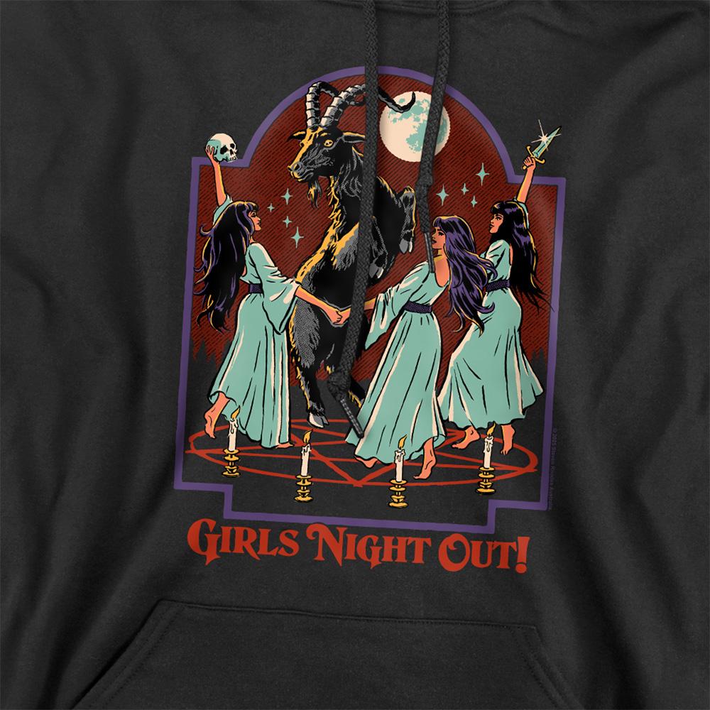 Black - Side - Steven Rhodes Unisex Adult Girl´s Night Out Hoodie