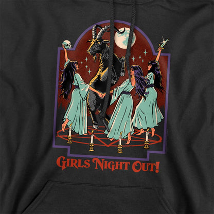Black - Side - Steven Rhodes Unisex Adult Girl´s Night Out Hoodie