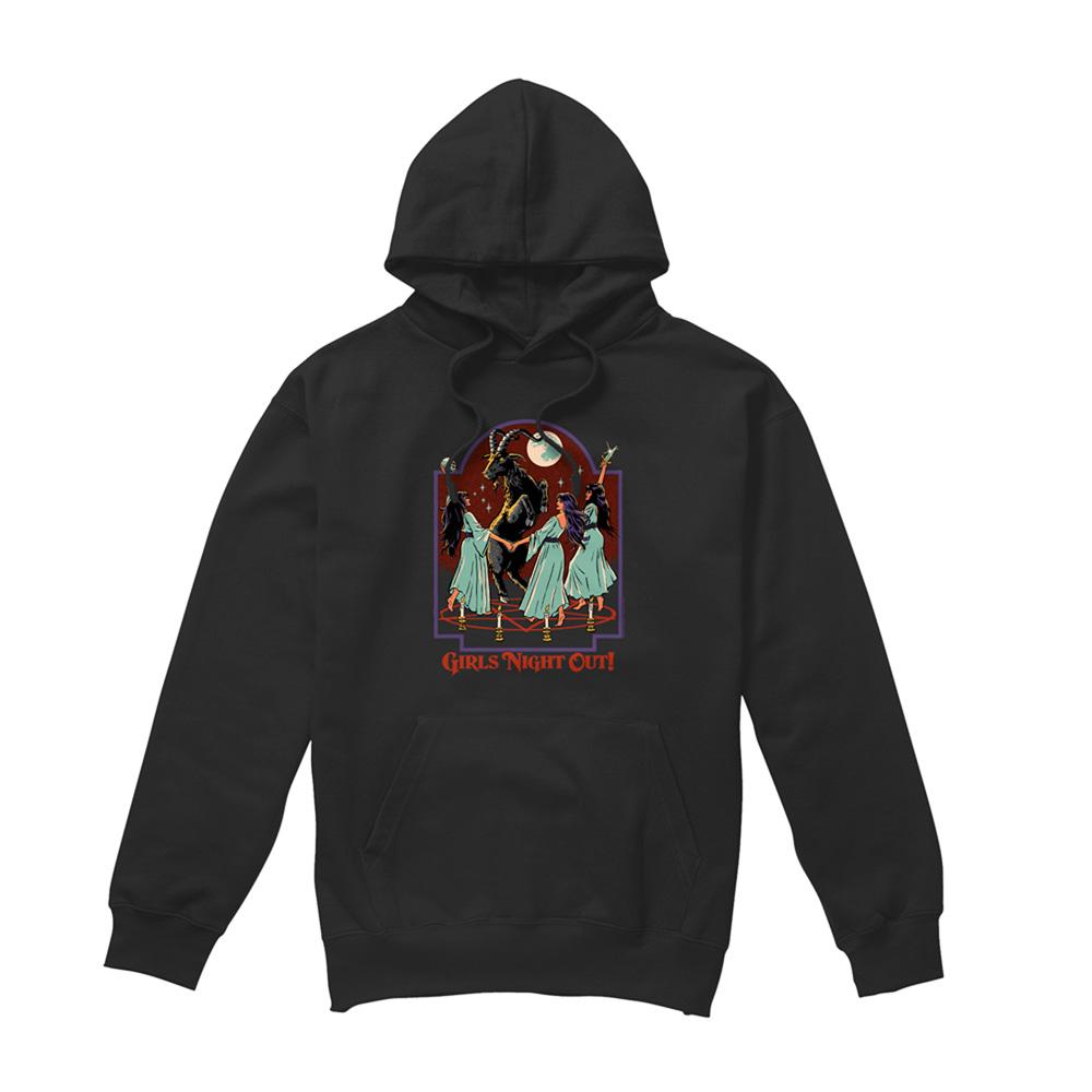Black - Front - Steven Rhodes Unisex Adult Girl´s Night Out Hoodie