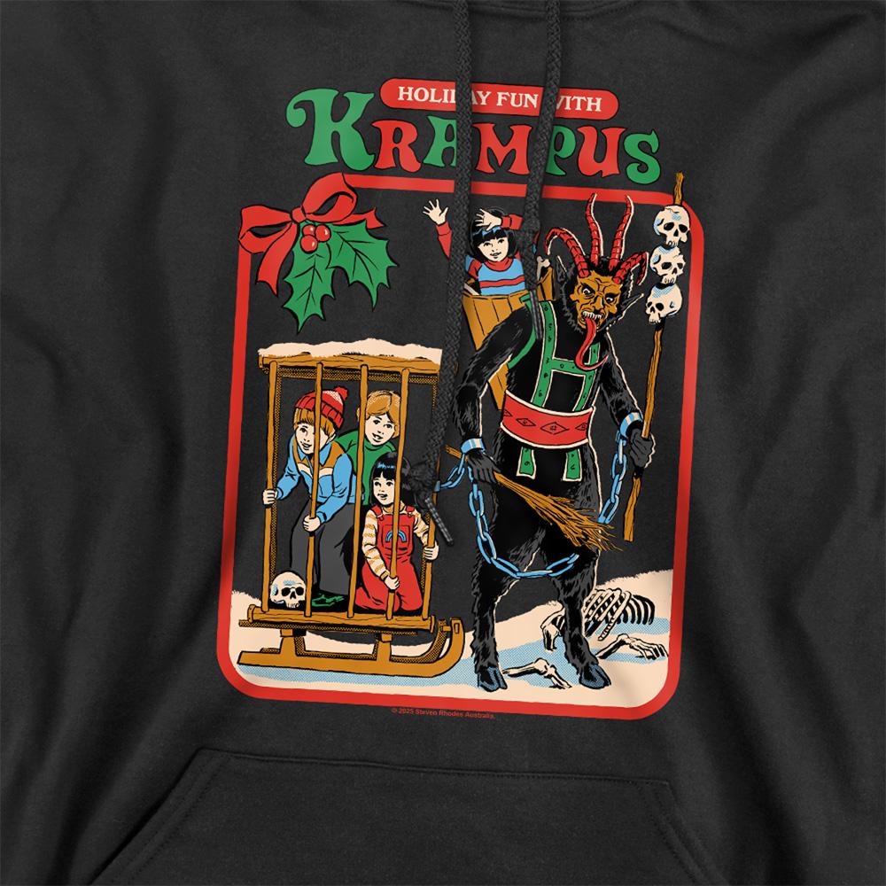 Black - Side - Steven Rhodes Unisex Adult Fun With Krampus Hoodie