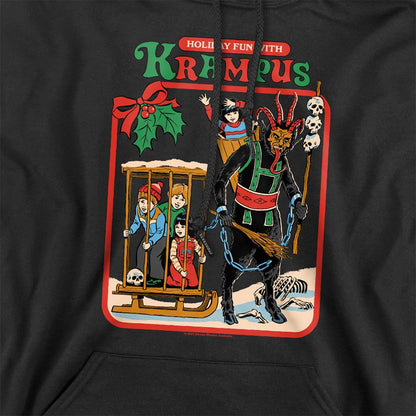 Black - Side - Steven Rhodes Unisex Adult Fun With Krampus Hoodie