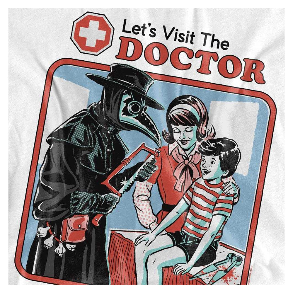 White - Side - Steven Rhodes Unisex Adult Let´s Visit The Doctor Long-Sleeved T-Shirt