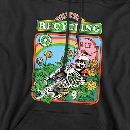 Black - Side - Steven Rhodes Unisex Adult Learn About Recycling Hoodie