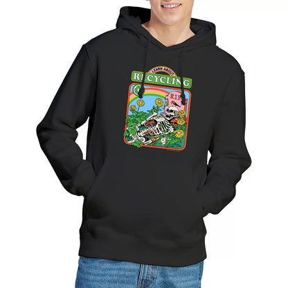 Black - Lifestyle - Steven Rhodes Unisex Adult Learn About Recycling Hoodie