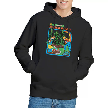 Black - Back - Steven Rhodes Unisex Adult Magical Garden Hoodie