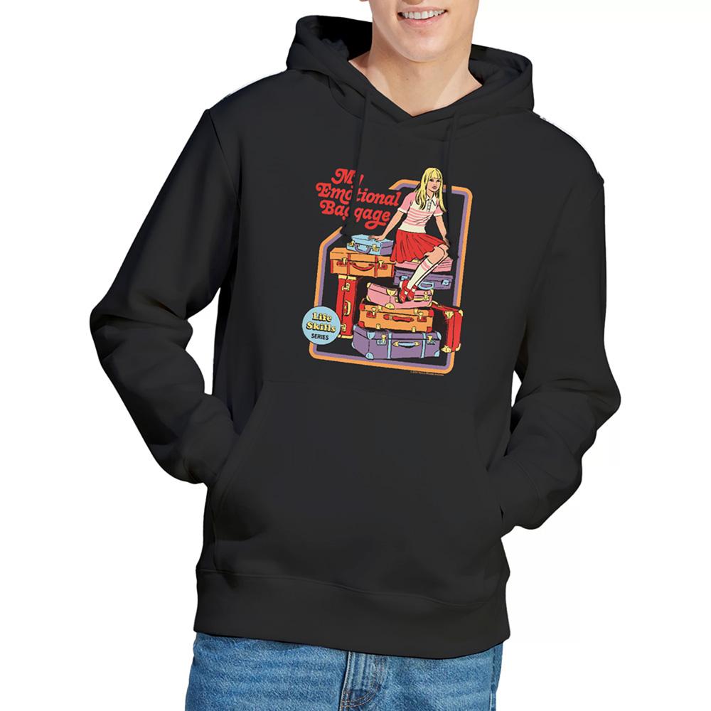 Black - Back - Steven Rhodes Unisex Adult My Emotional Baggage Hoodie