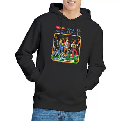 Black - Back - Steven Rhodes Unisex Adult My First Zombie Apocalypse Hoodie
