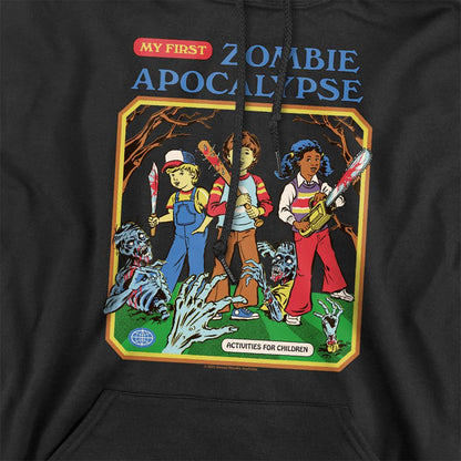 Black - Side - Steven Rhodes Unisex Adult My First Zombie Apocalypse Hoodie