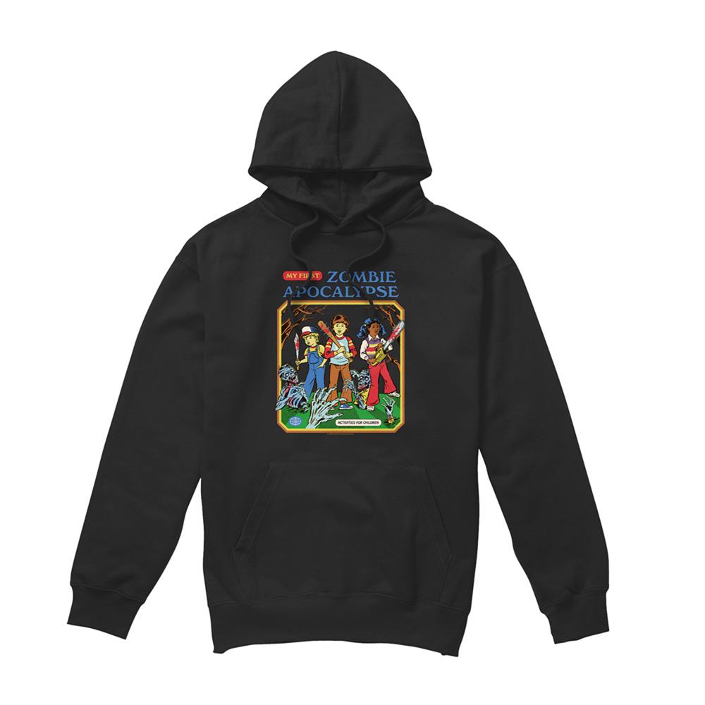 Black - Front - Steven Rhodes Unisex Adult My First Zombie Apocalypse Hoodie