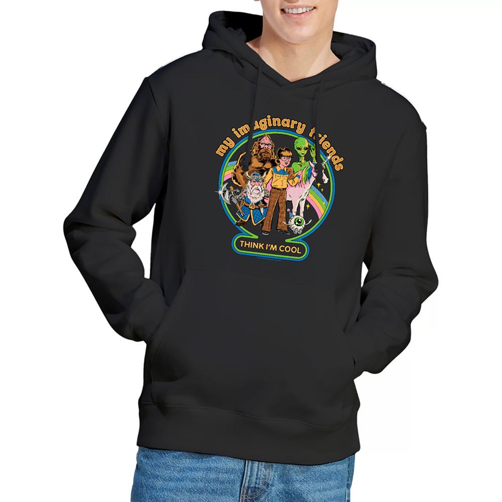 Black - Back - Steven Rhodes Unisex Adult My Imaginary Friends Hoodie