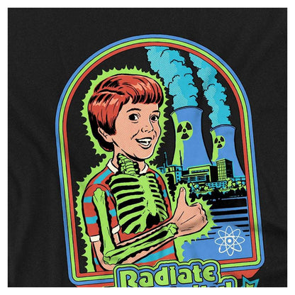 Black - Side - Steven Rhodes Unisex Adult Radiate Positivity Long-Sleeved T-Shirt