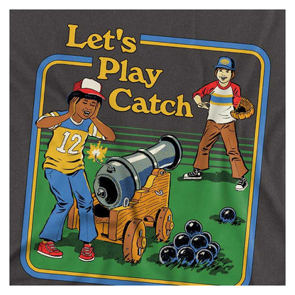 Black - Side - Steven Rhodes Unisex Adult Let´s Play Catch Long-Sleeved T-Shirt