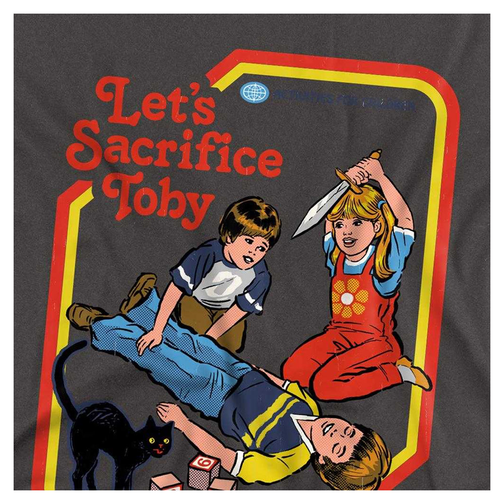 Black - Side - Steven Rhodes Unisex Adult Let´s Sacrifice Toby Long-Sleeved T-Shirt