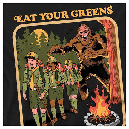 Black - Side - Steven Rhodes Unisex Adult Eat Your Greens Long-Sleeved T-Shirt