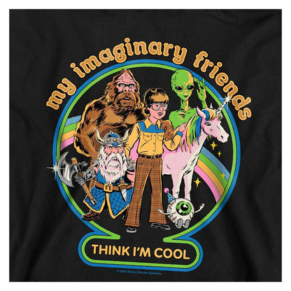 Black - Side - Steven Rhodes Childrens-Kids My Imaginary Friends Hoodie