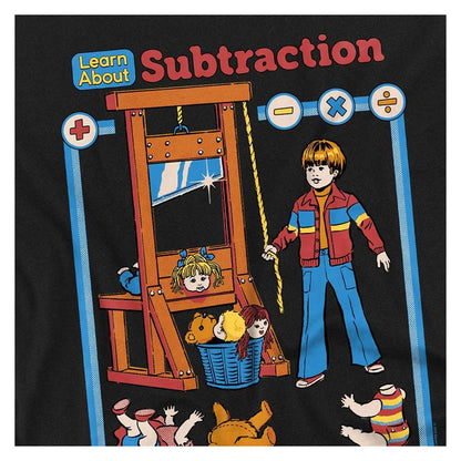 Black - Side - Steven Rhodes Unisex Adult Learn About Subtraction Long-Sleeved T-Shirt