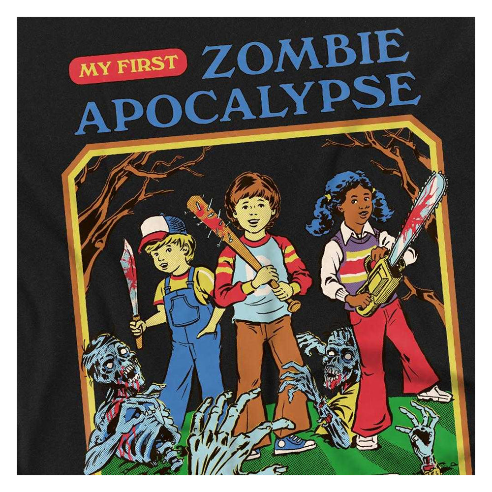Black - Side - Steven Rhodes Unisex Adult My First Zombie Apocalypse Long-Sleeved T-Shirt