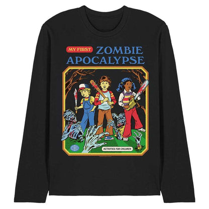 Black - Front - Steven Rhodes Unisex Adult My First Zombie Apocalypse Long-Sleeved T-Shirt