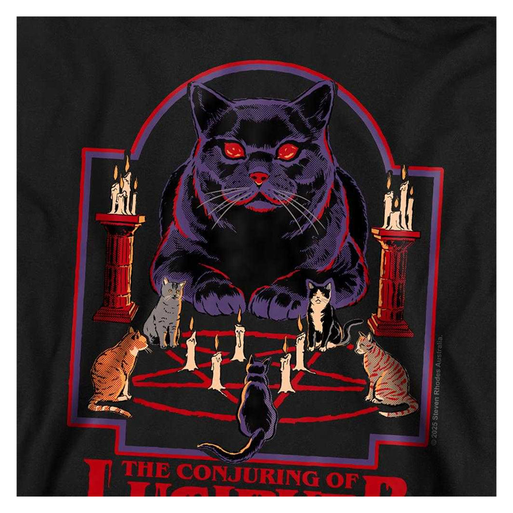 Black - Side - Steven Rhodes Childrens-Kids Lucipurr Hoodie