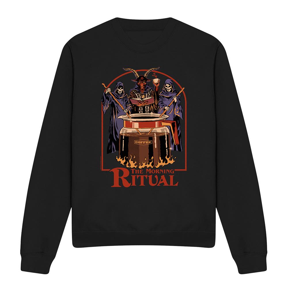 Black - Front - Steven Rhodes Unisex Adult The Morning Ritual Sweatshirt
