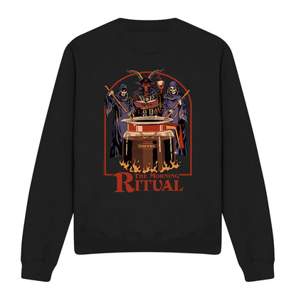 Black - Front - Steven Rhodes Unisex Adult The Morning Ritual Sweatshirt