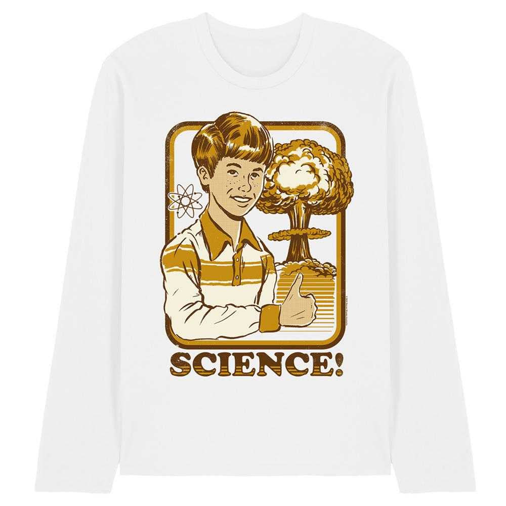 White - Front - Steven Rhodes Unisex Adult Science Long-Sleeved T-Shirt