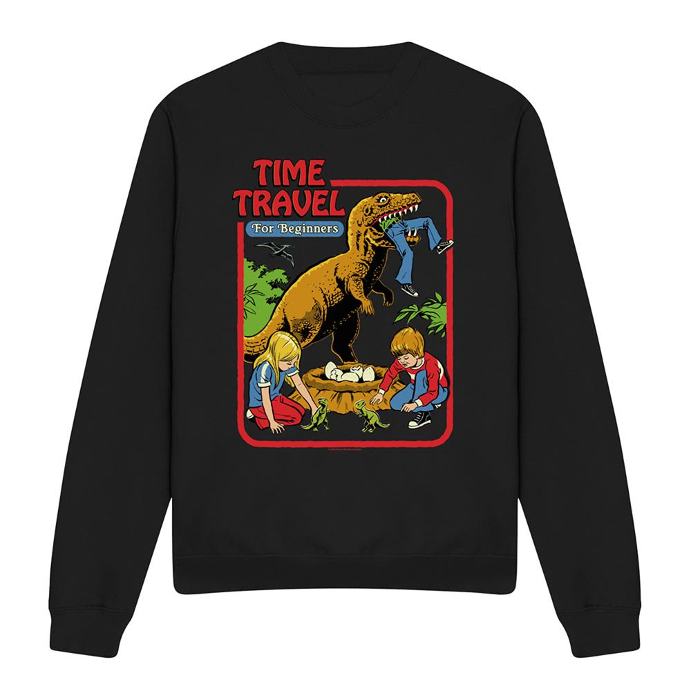 Black - Back - Steven Rhodes Unisex Adult Time Travel Sweatshirt
