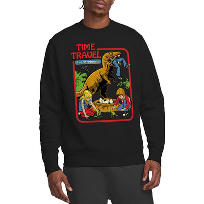 Black - Side - Steven Rhodes Unisex Adult Time Travel Sweatshirt