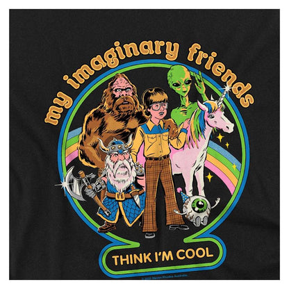 Black - Side - Steven Rhodes Childrens-Kids My Imaginary Friends T-Shirt