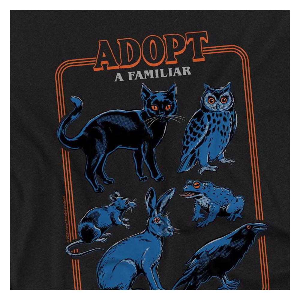 Black - Side - Steven Rhodes Childrens-Kids Adopt A Familiar T-Shirt