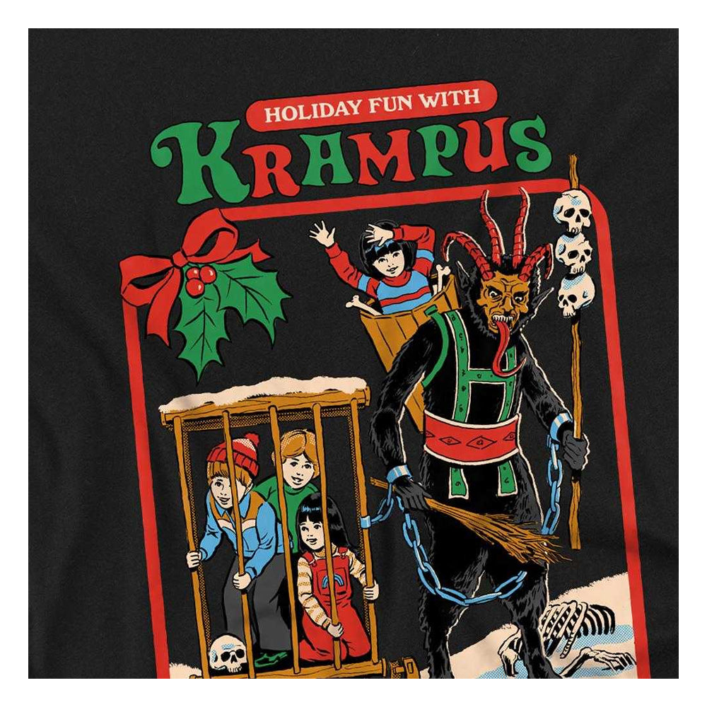 Black - Side - Steven Rhodes Childrens-Kids Fun With Krampus T-Shirt