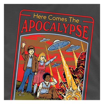 Charcoal - Side - Steven Rhodes Childrens-Kids Here Comes The Apocalypse T-Shirt