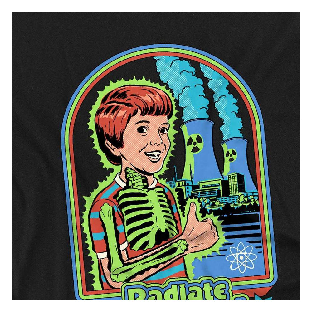 Black - Side - Steven Rhodes Childrens-Kids Radiate Positivity T-Shirt