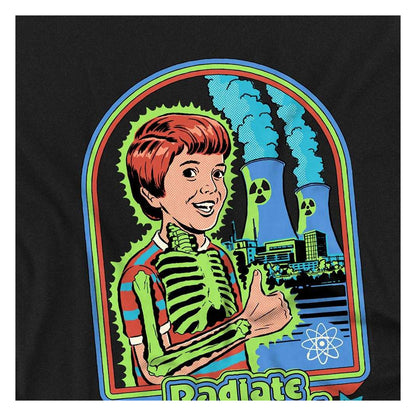 Black - Side - Steven Rhodes Childrens-Kids Radiate Positivity T-Shirt