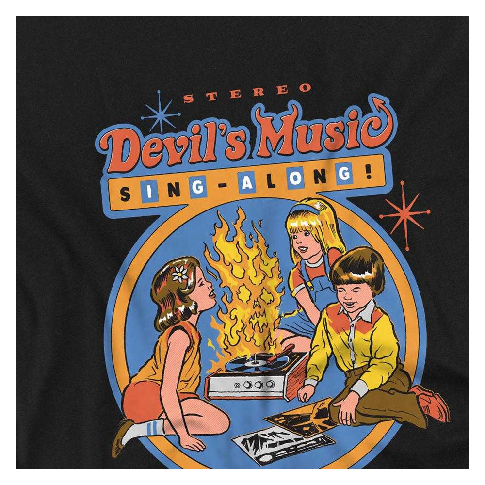 Black - Side - Steven Rhodes Childrens-Kids Devils Music Singalong T-Shirt