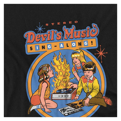 Black - Side - Steven Rhodes Childrens-Kids Devils Music Singalong T-Shirt