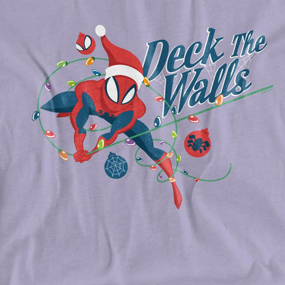 Lavender - Pack Shot - Spider-Man Womens-Ladies Deck The Walls T-Shirt