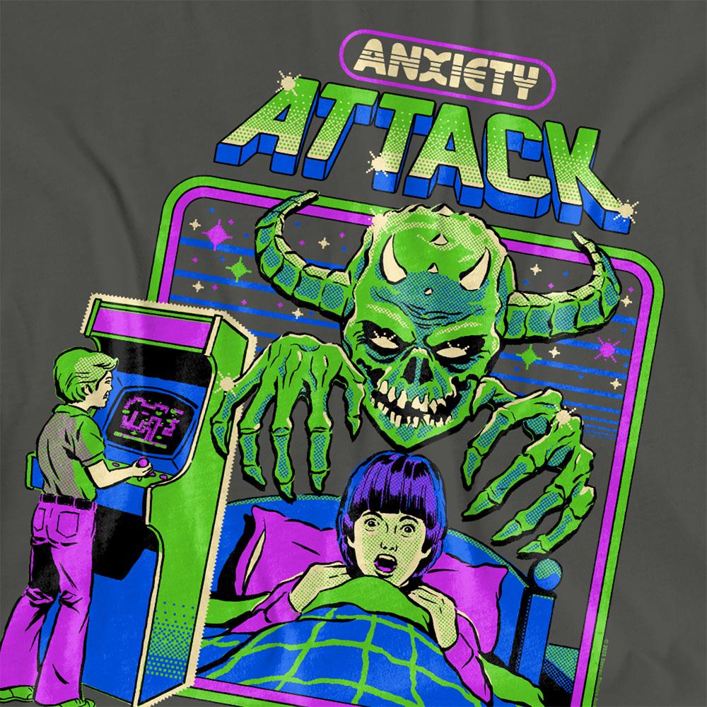 Black - Side - Steven Rhodes Womens-Ladies Anxiety Attack T-Shirt