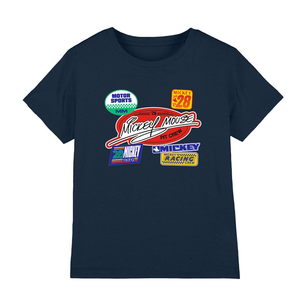 Navy - Back - Disney Childrens-Kids Mickey Mouse Badge T-Shirt