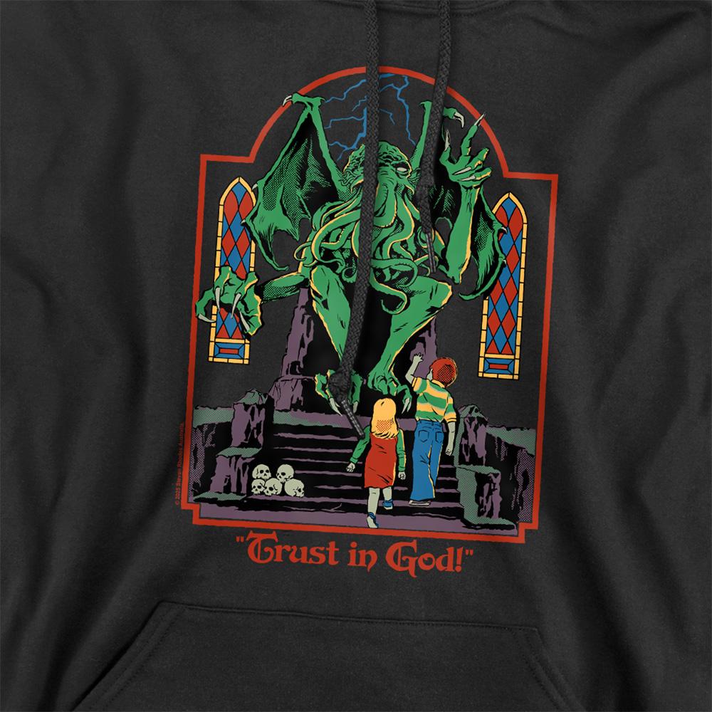 Black - Side - Steven Rhodes Unisex Adult Trust In God Hoodie