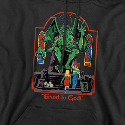 Black - Side - Steven Rhodes Unisex Adult Trust In God Hoodie