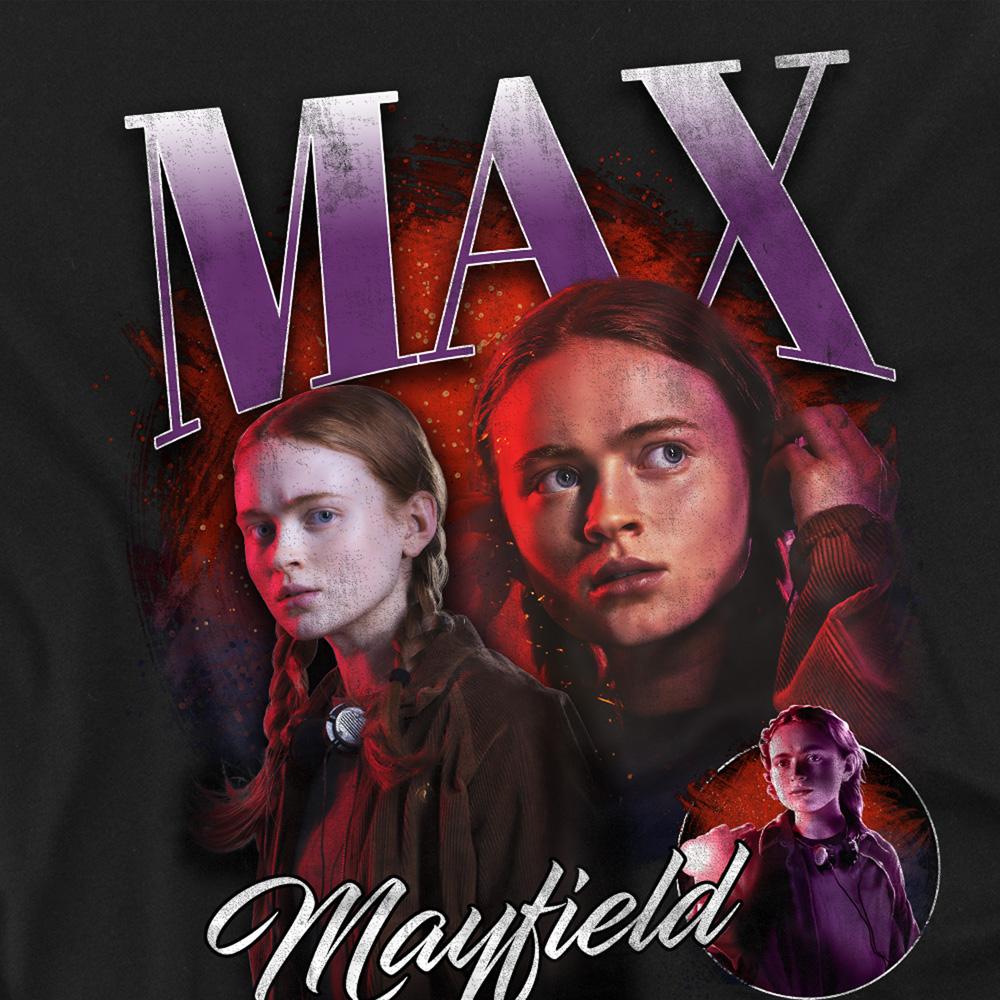 Black - Back - Stranger Things Unisex Adult Max Homage Long-Sleeved T-Shirt