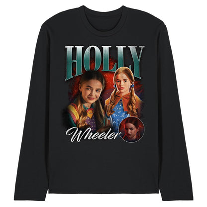 Black - Front - Stranger Things Unisex Adult Holly Homage Long-Sleeved T-Shirt