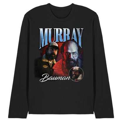 Black - Front - Stranger Things Unisex Adult Murray Homage Long-Sleeved T-Shirt