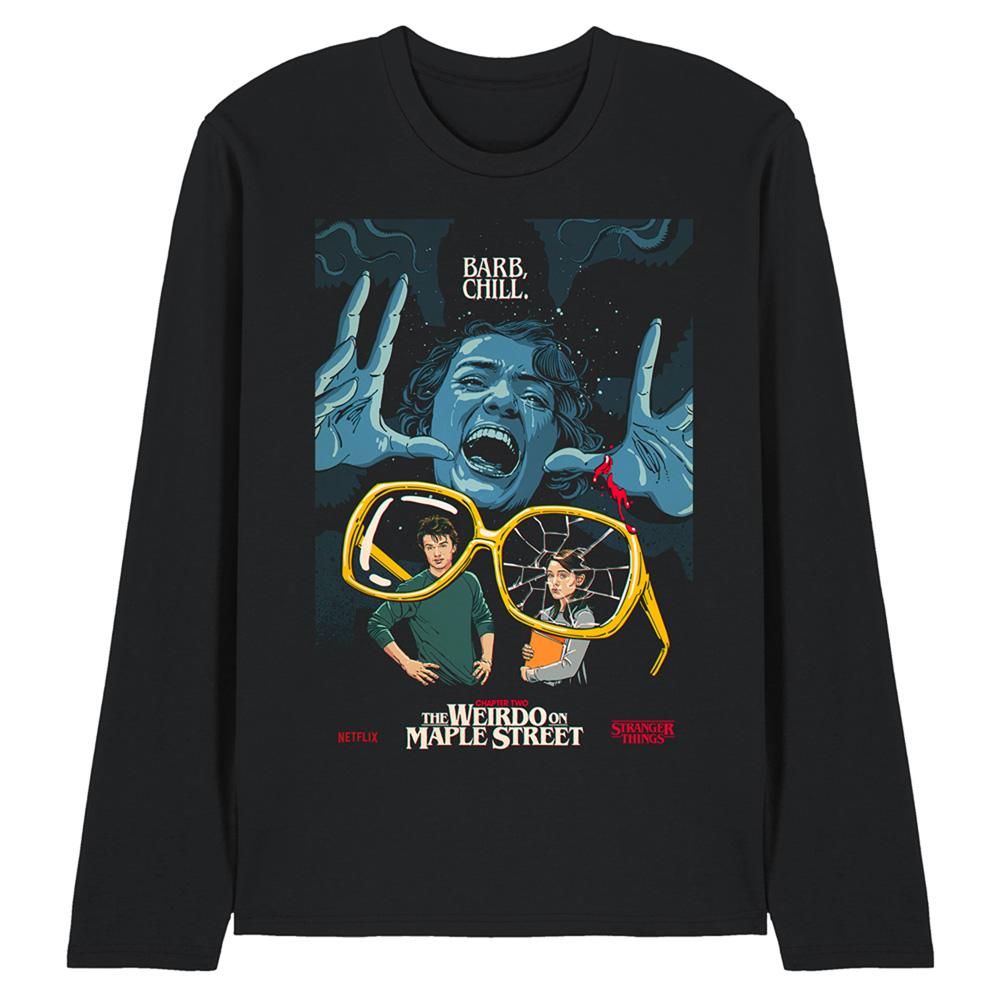 Black - Front - Stranger Things Unisex Adult Season 1 Chapter 2 Homage Long-Sleeved T-Shirt