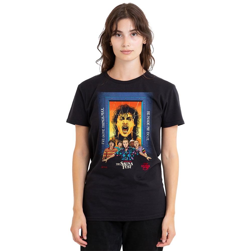 Black - Back - Stranger Things 3 Womens-Ladies Butcher Billy Chapter 4 T-Shirt