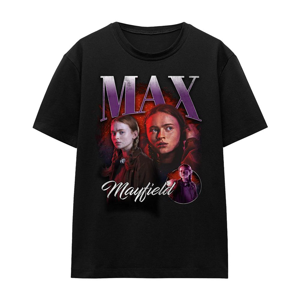Black - Front - Stranger Things Womens-Ladies Max Homage T-Shirt