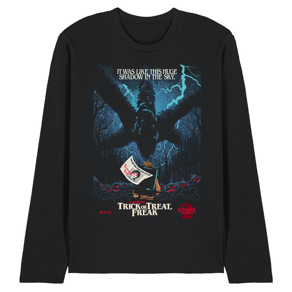 Black - Front - Stranger Things Unisex Adult Butcher Billy Season 2 Chapter 2 Homage Long-Sleeved T-Shirt